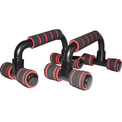 I-Shaped Push-Up Rack with Hand Sponge Grip Bars for Muscle Training and Home Gym Fitness
