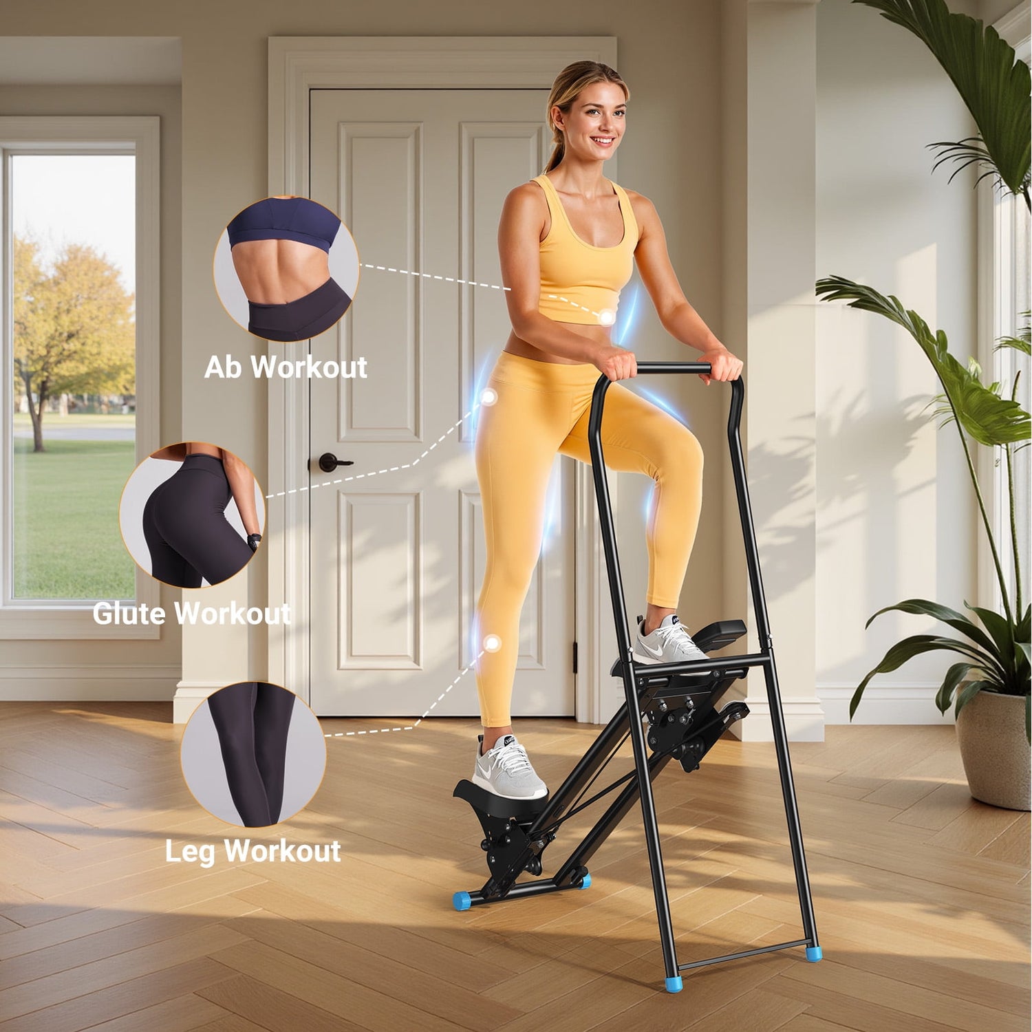 Transform Your Home Workouts with the MERACH Compact Foldable Vertical Climber - Ultimate Full-Body Cardio Machine for All Fitness Levels