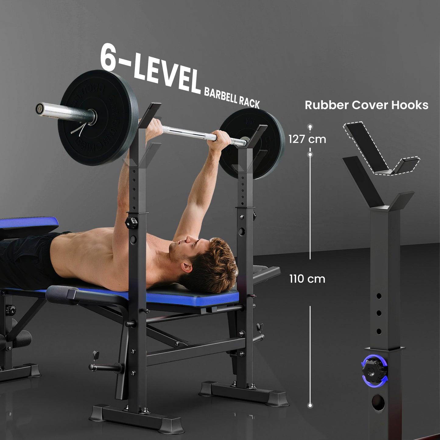 Multi-Function Adjustable Weight Training Bench Gym Fitness Lifting Bench