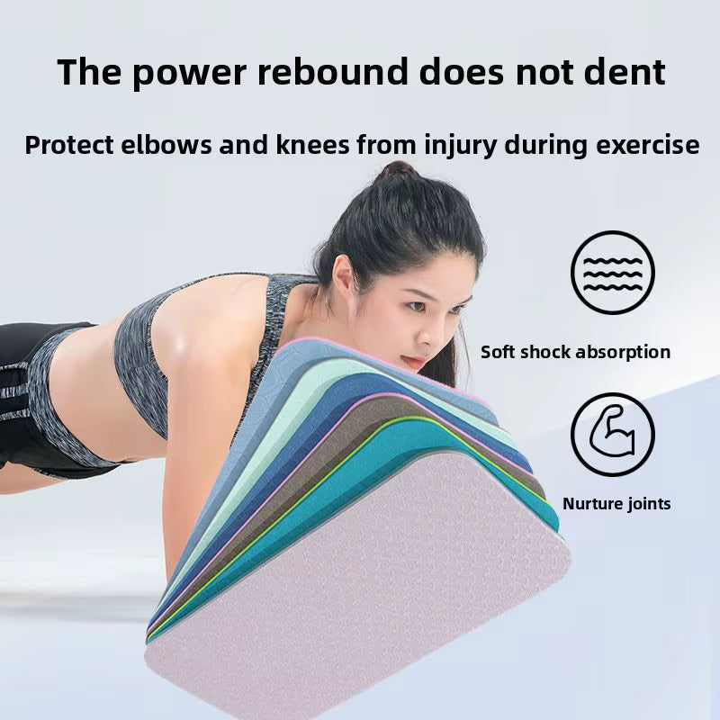 Yoga Mat Home Fitness Plate Support Exercise Mat Tpe Thickening Sports Anti-Slip Knee Kneeling Mat
