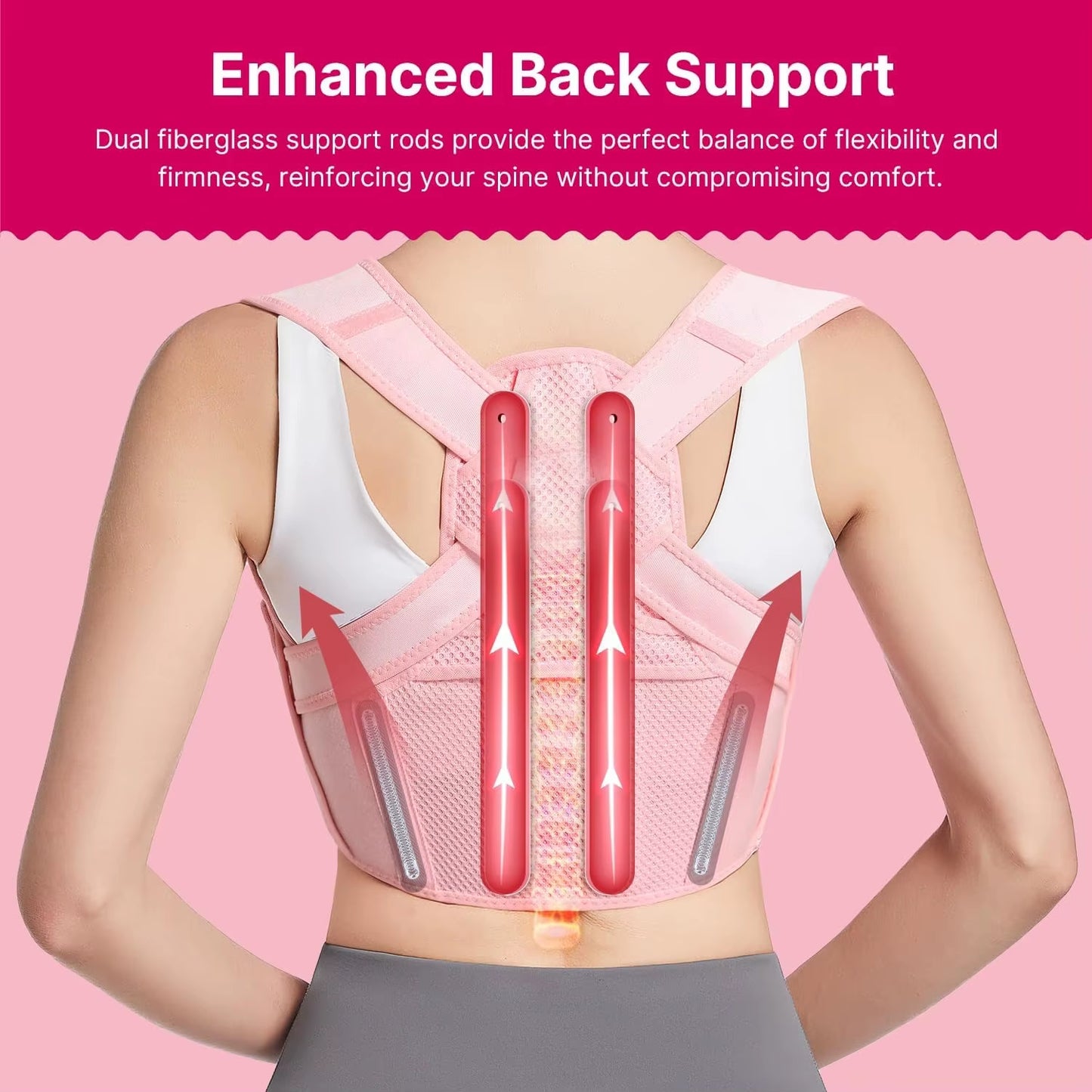 Adjustable Lightweight Upper Back Brace and Posture Corrector for Men and Women, Shoulder Straightener for Neck and Shoulder Support
