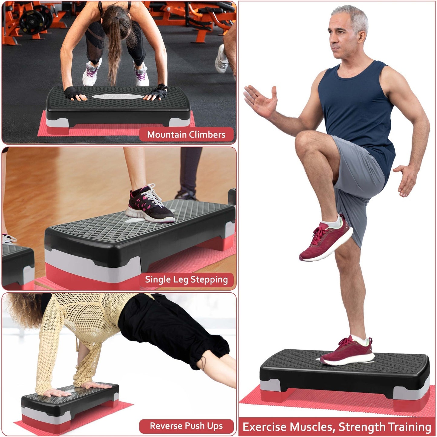 Non Slip Aerobic Stepper Yoga Step Board Gym Fitness Exercise Cardio Home Yoga