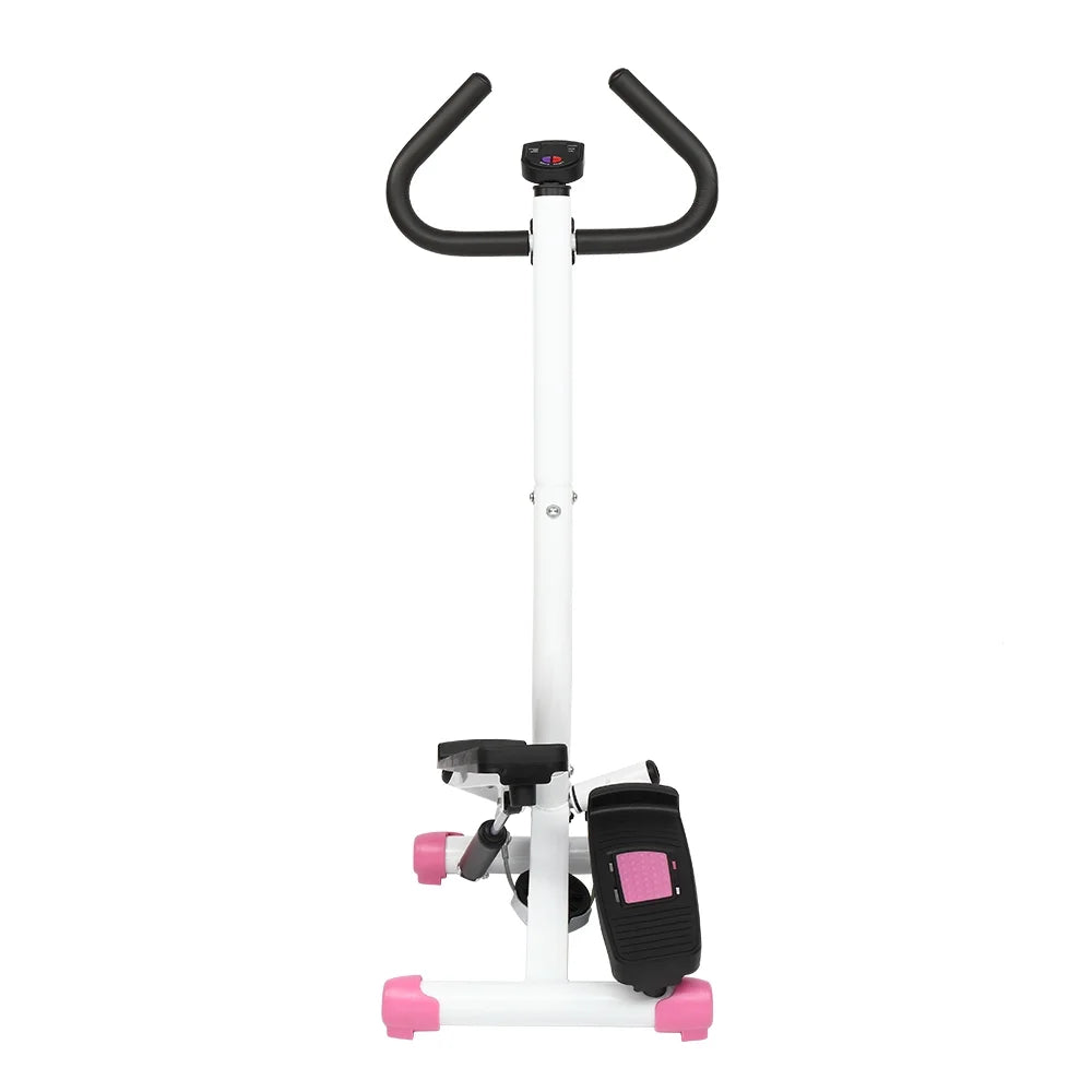 Ubesgoo Mini Aerobic Stepper, Stair Climber Twist Fitness Machine with Handle, Pink