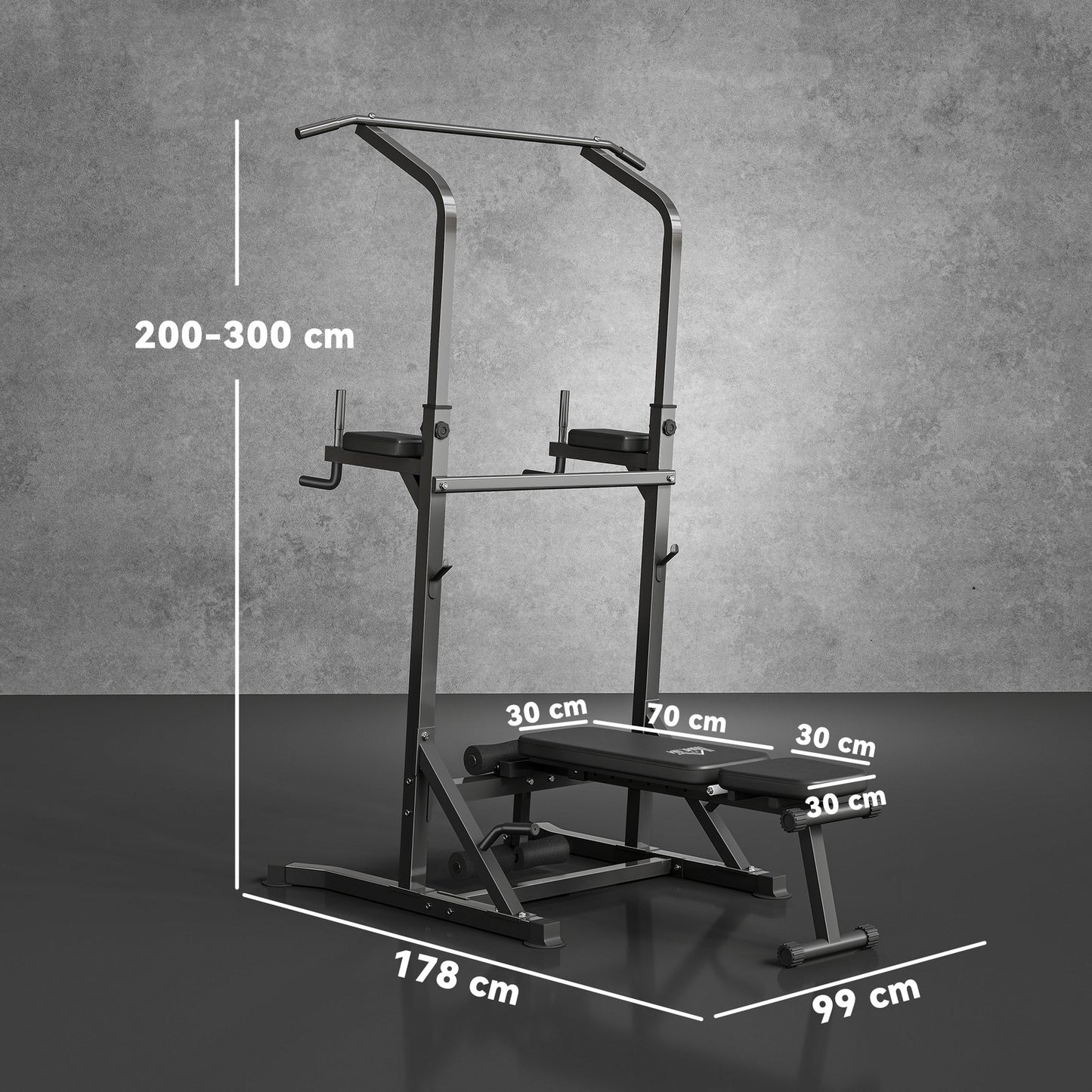 Power Tower Weight Bench Dip Stands Multifunction Pull-Ups Home Gym Fitness
