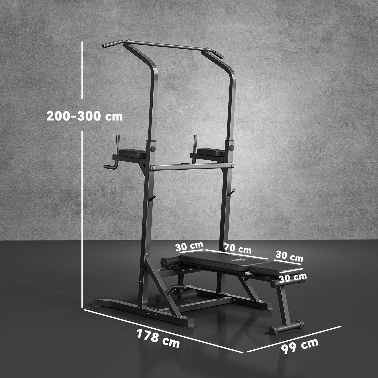 Power Tower Weight Bench Dip Stands Multifunction Pull-Ups Home Gym Fitness