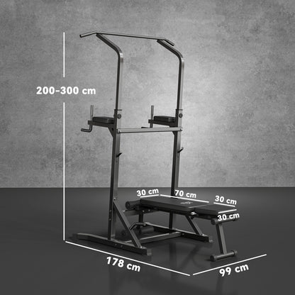 Power Tower Weight Bench Dip Stands Multifunction Pull-Ups Home Gym Fitness