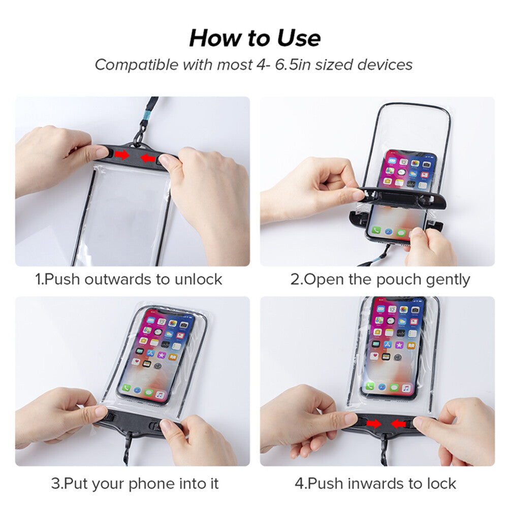 Universal Waterproof Case Underwater Phone Cover Dry Bag Pouch for Smartphones