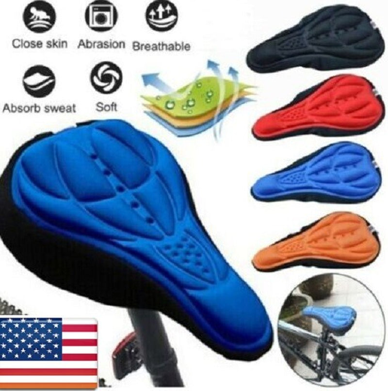 Bike 3D Gel Saddle Seat Cover Bicycle Soft Comfort Pad Cushion Padded