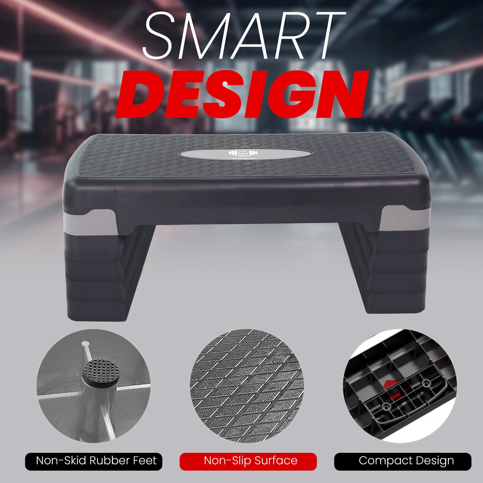 Aerobic Stepper Adjustable Height 2-3-5 Levels Exercise Stepper for Home Yoga