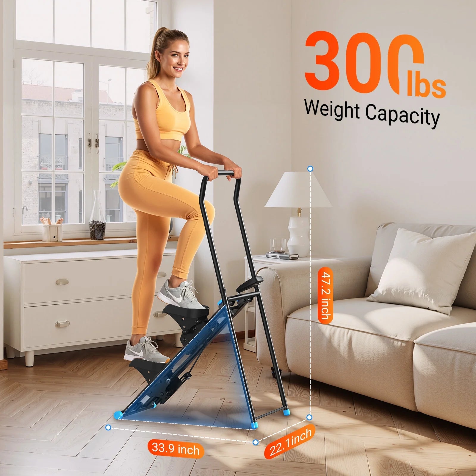 MERACH Stair Stepper for Home Compact Foldable Vertical Climber - Full-Body Workout Stepper, Home Gym Cardio Exercise Equipment