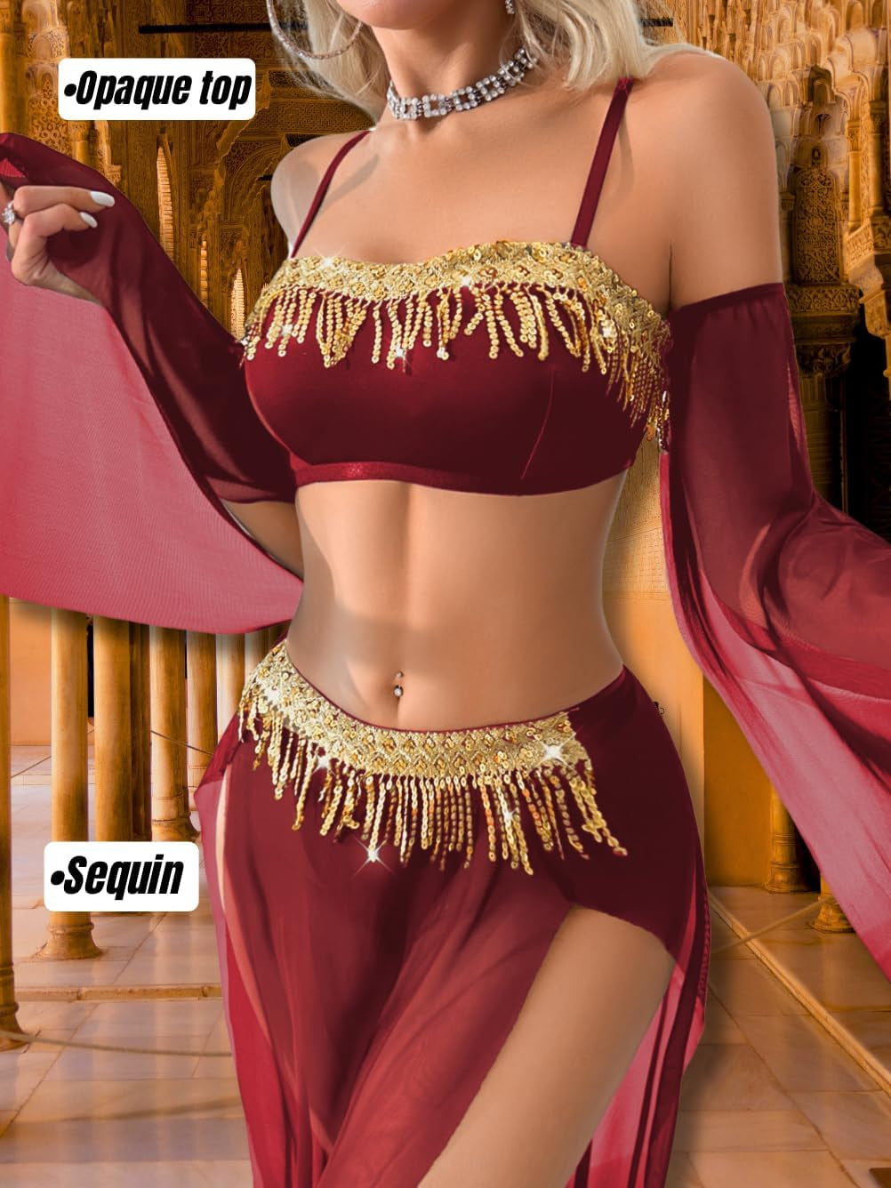 Exotic Wear Dancer Outfits, High Slit Lingerie