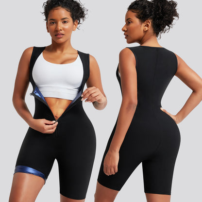 Women Sauna Sweat Suits Weight Loss Workout Vest Waist Trainer Shirt Shapewear