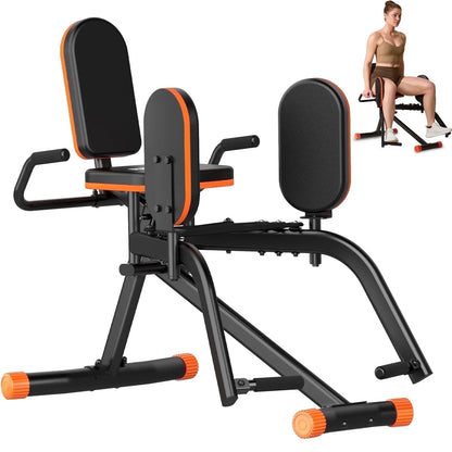 HXD-ERGO Home Gym Hip Abductor Machine - Quiet Glute & Leg Workout Equipment with 6-Level Resistance for Men/Women Hips Shaping ，Max Load 440 Lbs