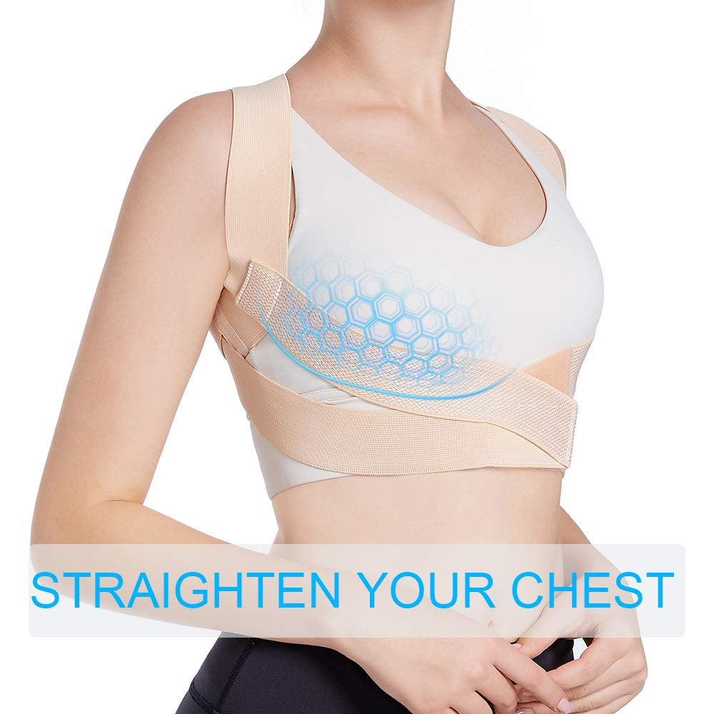 Posture Corrector for Women, Adjustable Upper Back Brace for Chest Support and Straighten Posture Bra for Women - Providing Back Neck Shoulder Upright Straightener