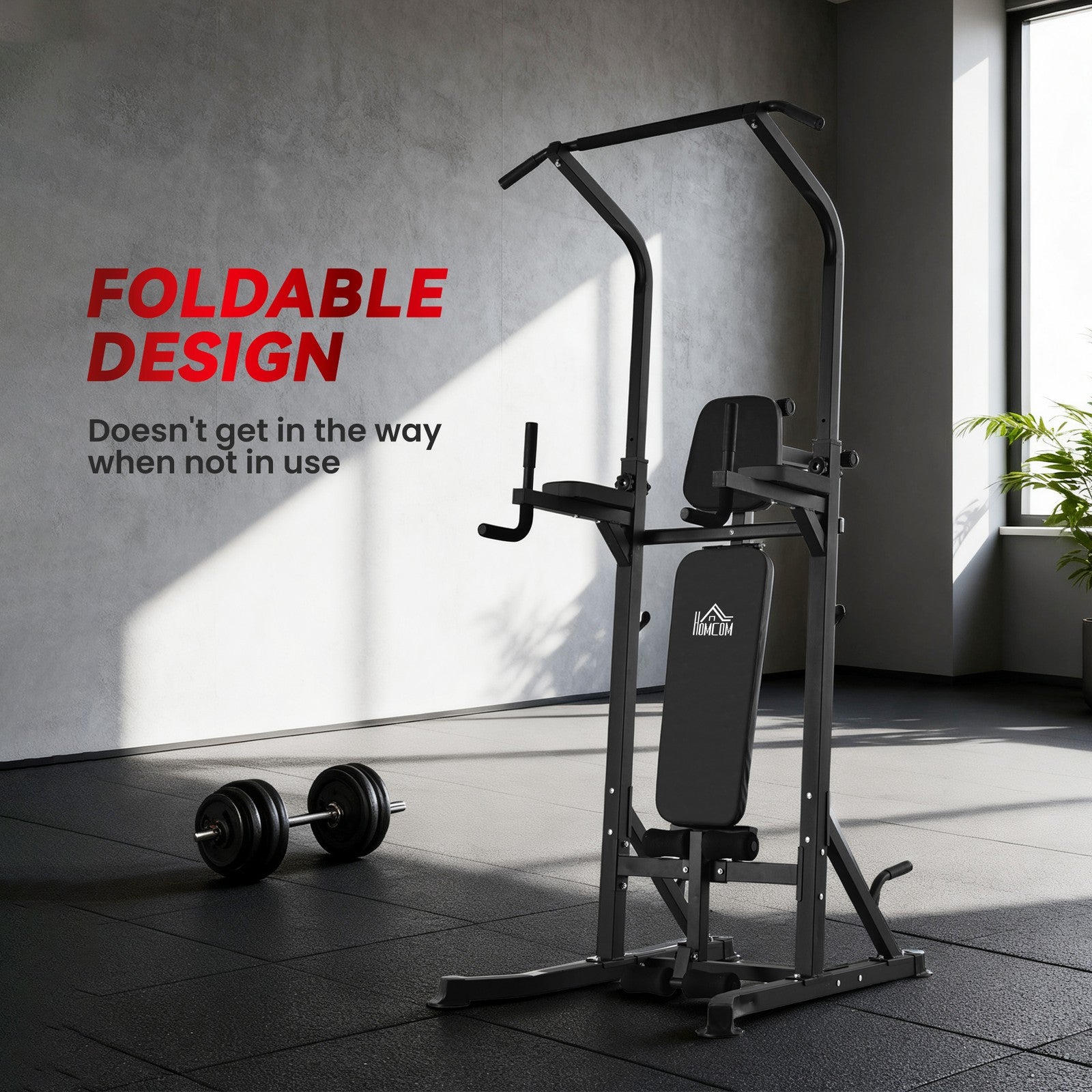 Power Tower Weight Bench Dip Stands Multifunction Pull-Ups Home Gym Fitness