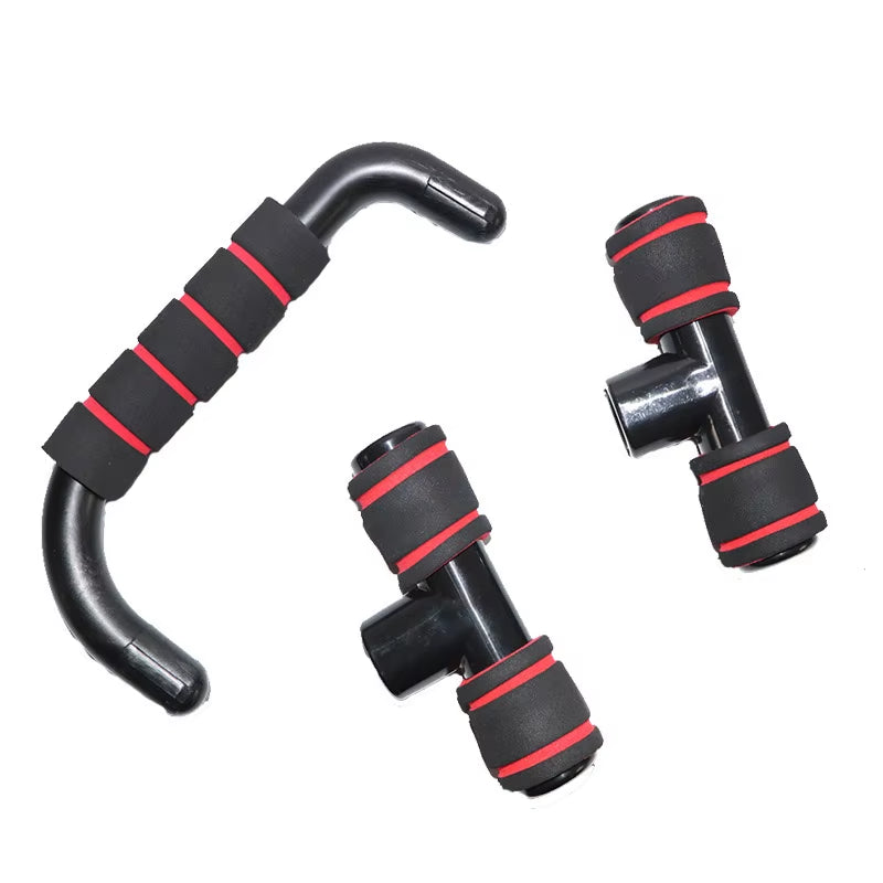 I-Shaped Push-Up Rack with Hand Sponge Grip Bars for Muscle Training and Home Gym Fitness