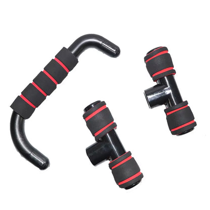 I-Shaped Push-Up Rack with Hand Sponge Grip Bars for Muscle Training and Home Gym Fitness