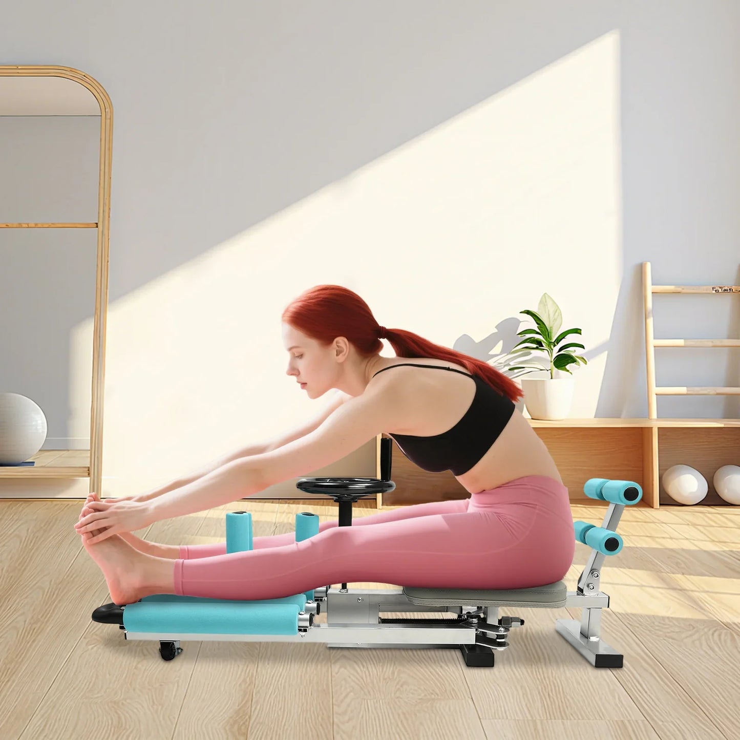 Leg Stretcher Machine, 0-210° Adjustable Split Machine for Flexibility Leg Stretching, 330.7Lbs Heavy Duty Home Gym Equipment for Dance Yoga Martial Arts