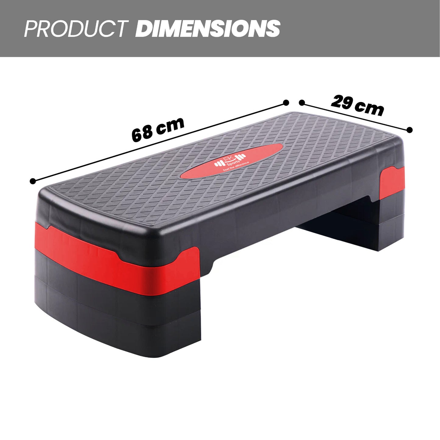 Aerobic Stepper Adjustable Height 2-3-5 Levels Exercise Stepper for Home Yoga