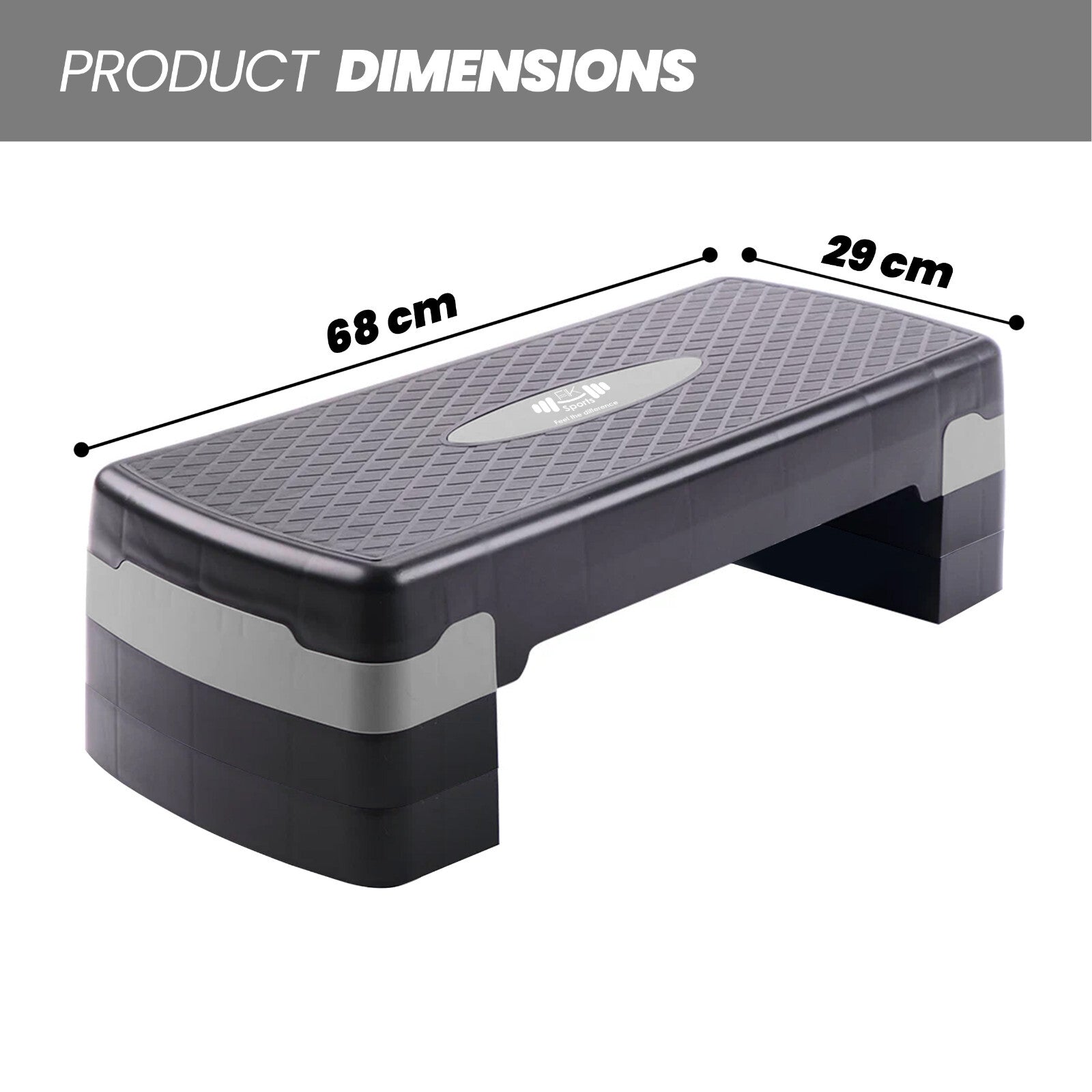 Aerobic Stepper Adjustable Height 2-3-5 Levels Exercise Stepper for Home Yoga