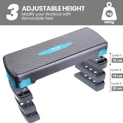 Aerobic Stepper Adjustable Height 2-3-5 Levels Exercise Stepper for Home Yoga