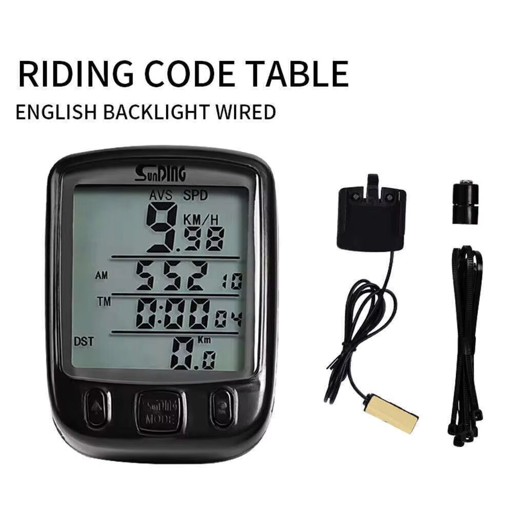 Waterproof Digital LCD Cycle Computer Bicycle Bike Odometer Speedometer Cycling