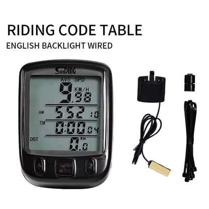 Waterproof Digital LCD Cycle Computer Bicycle Bike Odometer Speedometer Cycling