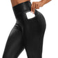 High Waist Leather Leggings