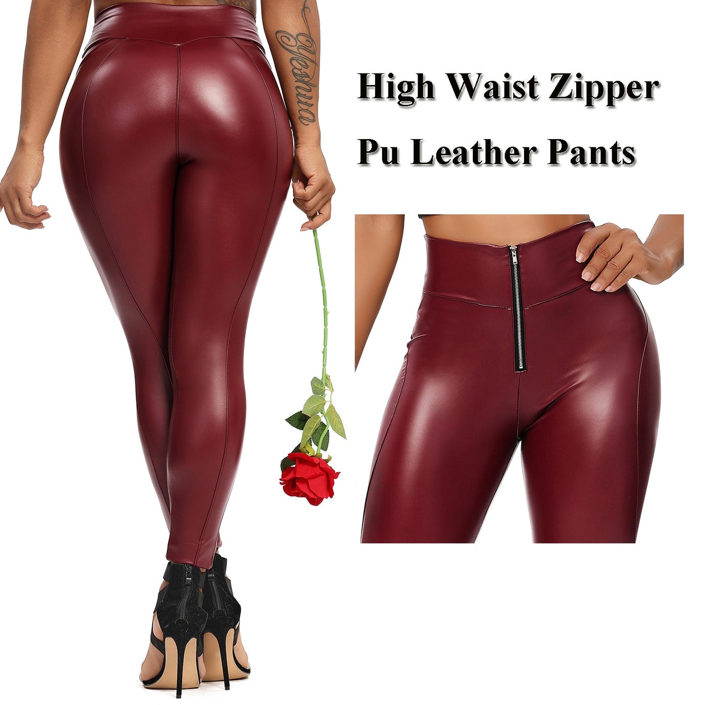 High Waist Leather Leggings