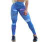 3D Ripped Jeans Print Leggings