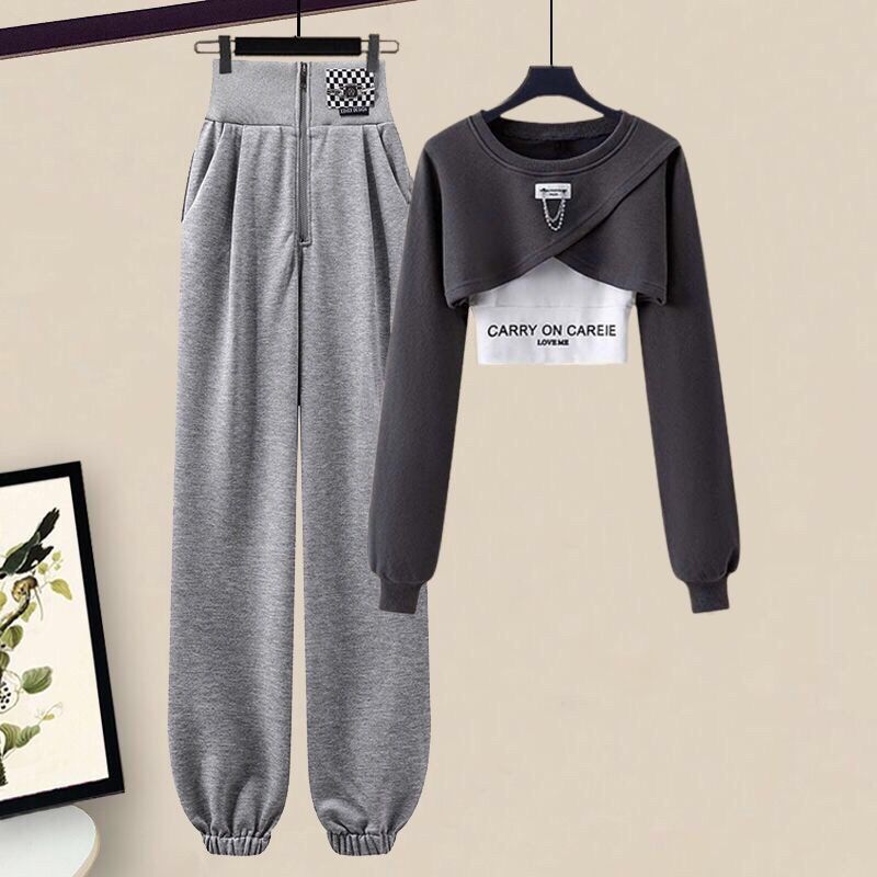 Elegant Korean Tracksuit Set